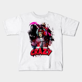 Crazy world t-shirt design Kids T-Shirt